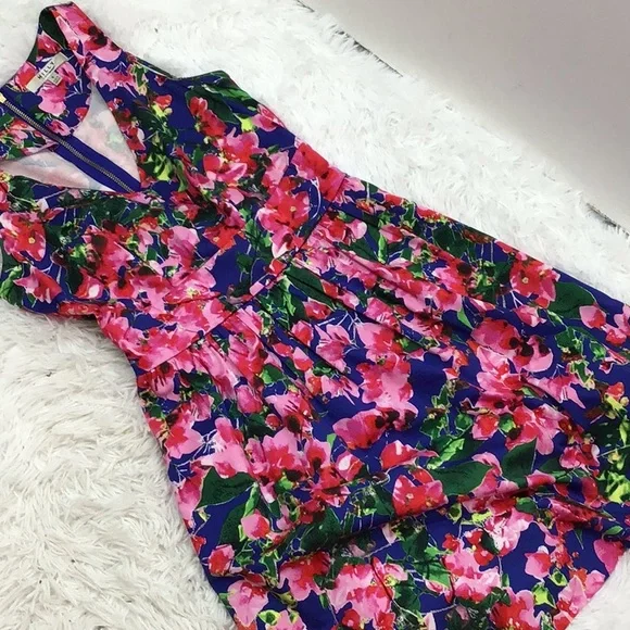 Milly Design Nation floral fit and flare dress 2 - Picture 11 of 13